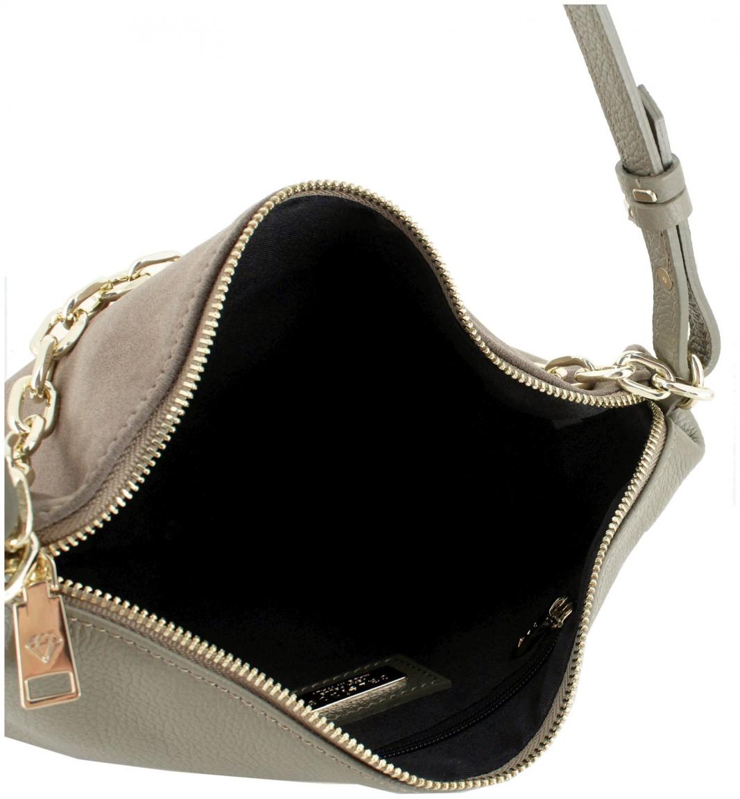 Caleidos Ledertasche mit Kette Caleidos Taupe Velours
