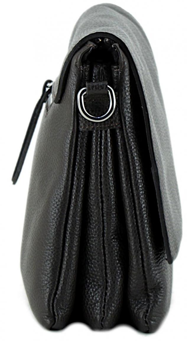 Caleidos Pochette Ledertasche schwarz Überschlag
