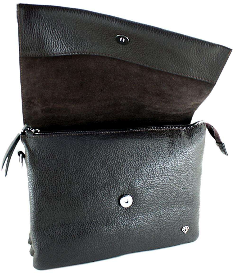 Caleidos Pochette Ledertasche schwarz Überschlag