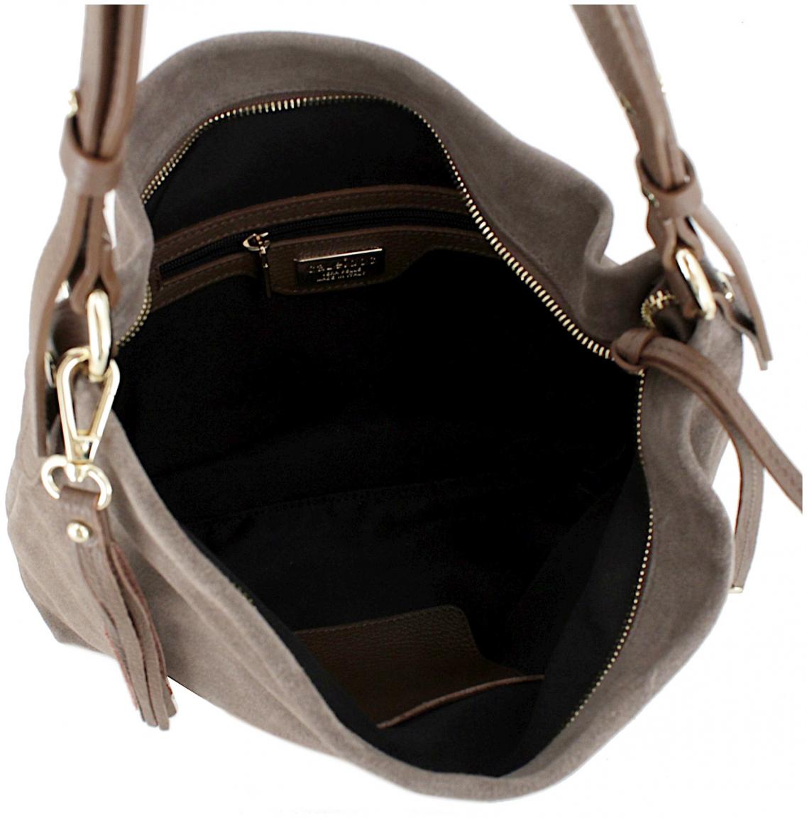 Caleidos Rauledertasche Taupe Crossover