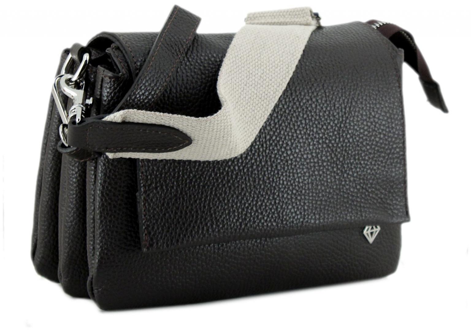 Caleidos Schultertasche Dunkelbraun Italienisch