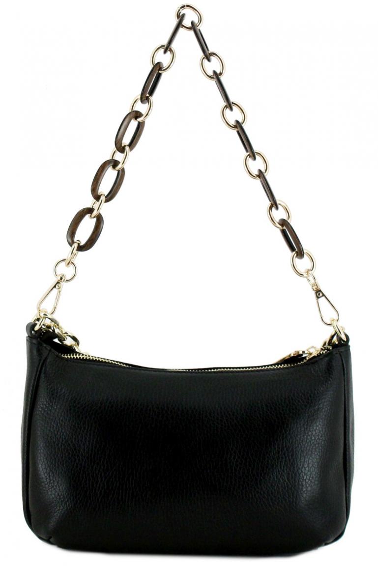 Caleidos Schultertasche klassisch Schwarz Kette