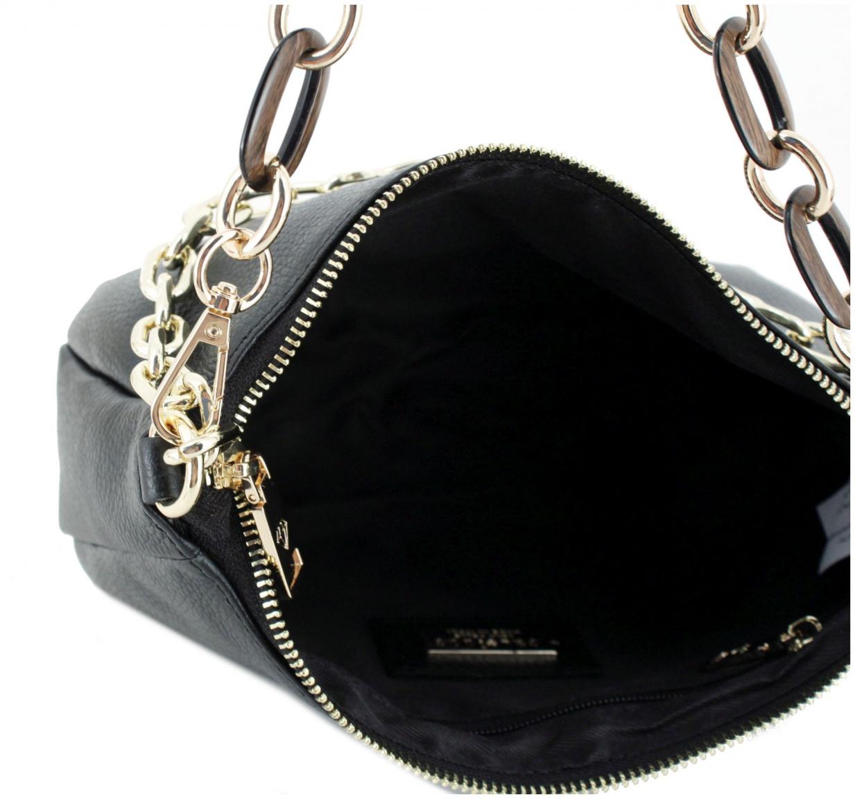 Caleidos Schultertasche klassisch Schwarz Kette