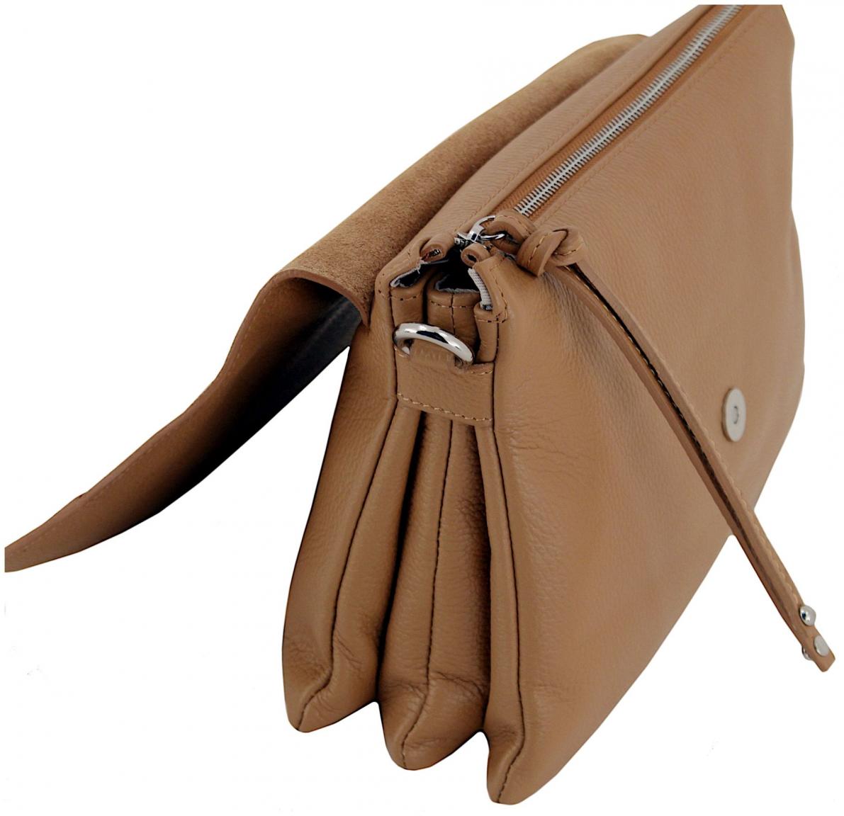 Caleidos Überschlagtasche Azzurro Leder hellblau