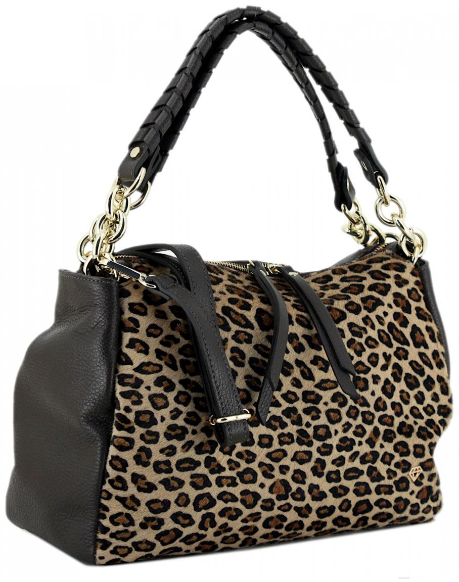 Caleidos Wildstyle Ledertasche Dunkelbraun Leo