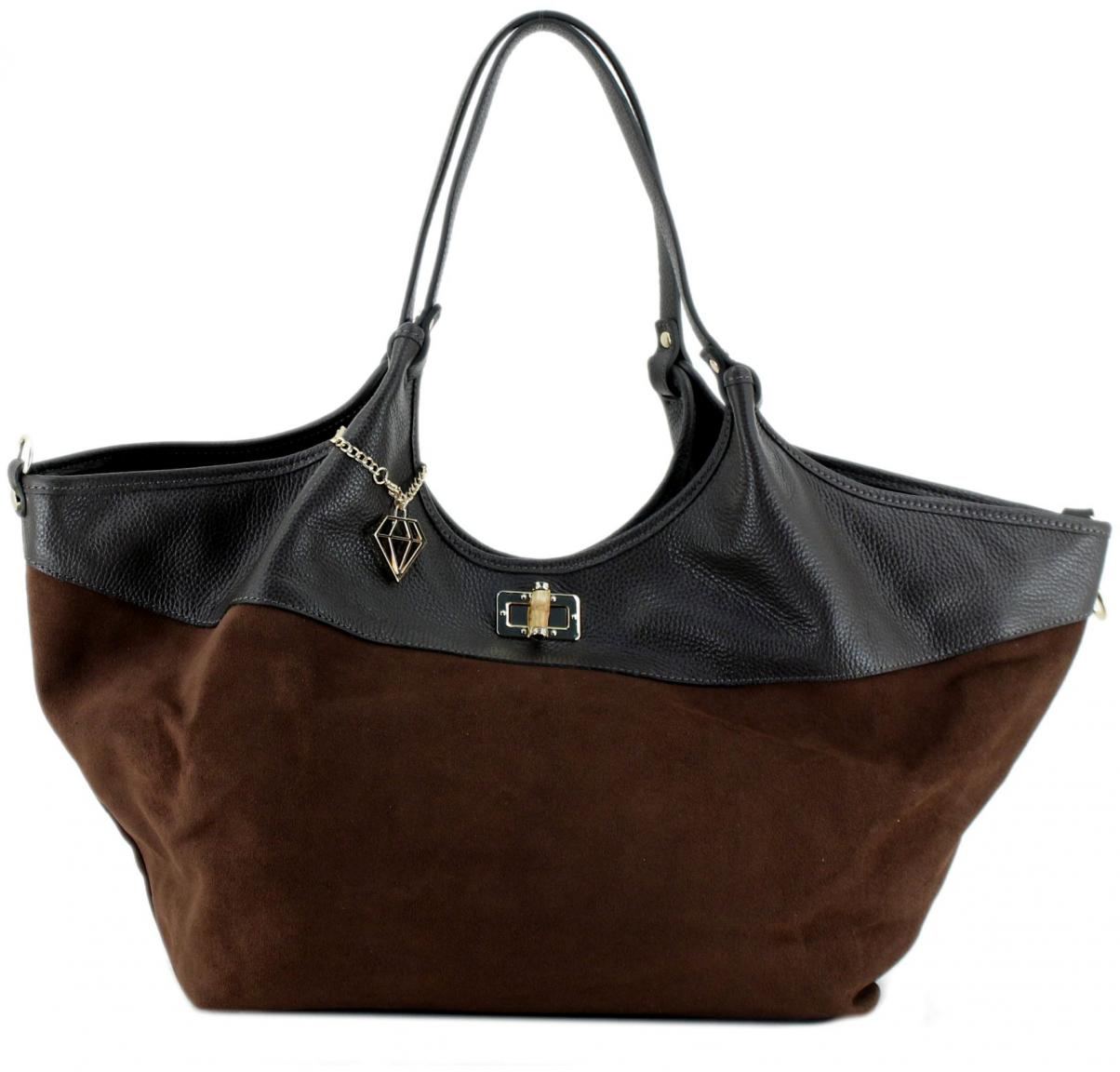 Caleidos XXL Beuteltasche Leder Taupe
