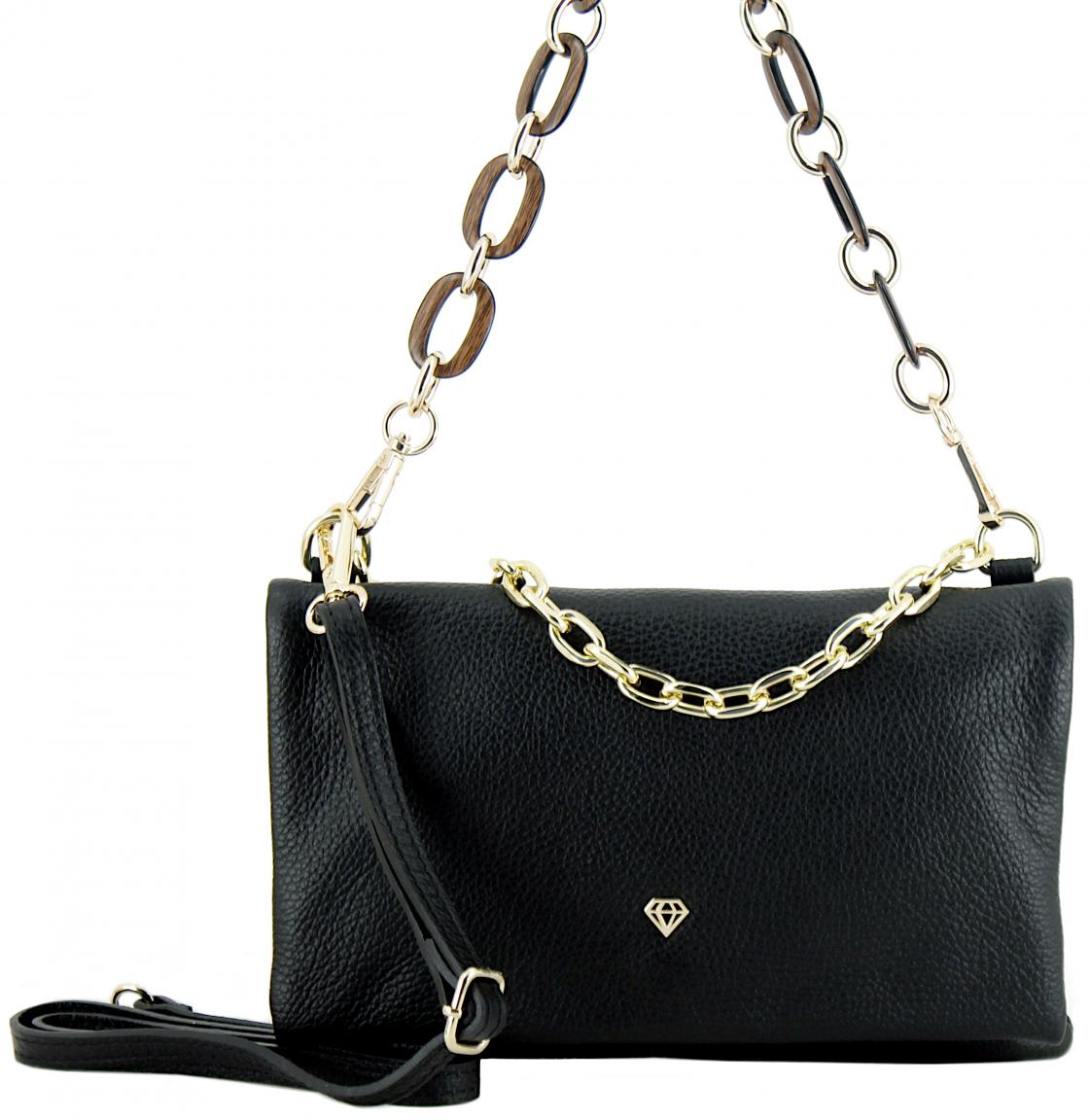 Caleidos elegante Abendtasche gold Italien Leder