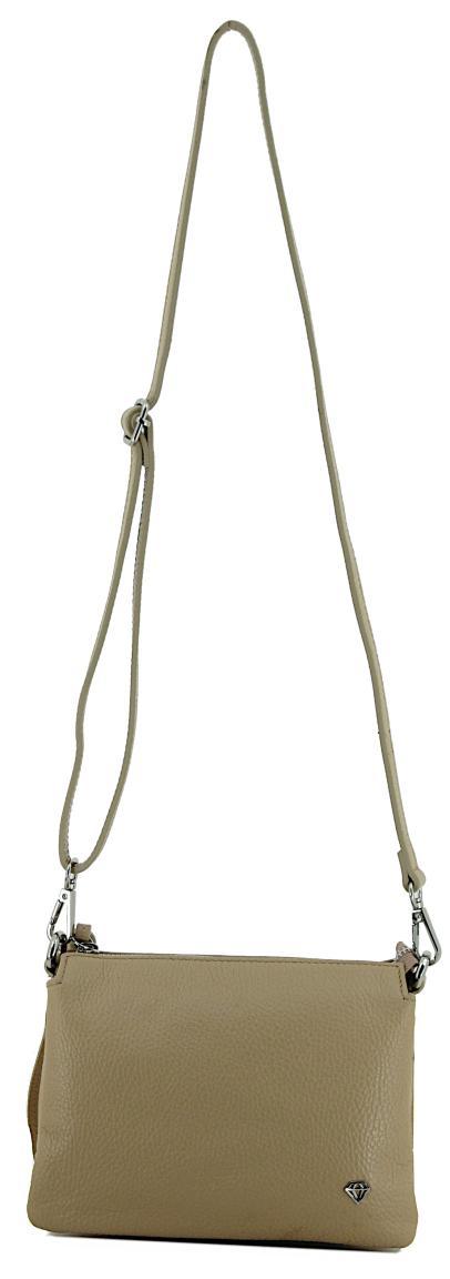 Caleidos klassische Crossovertasche Leder schwarz dreigeteilt