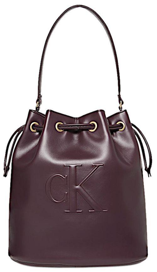 Calvin Klein Beuteltasche mit Tunnelsystem Raised CK Fudge Bordeaux 