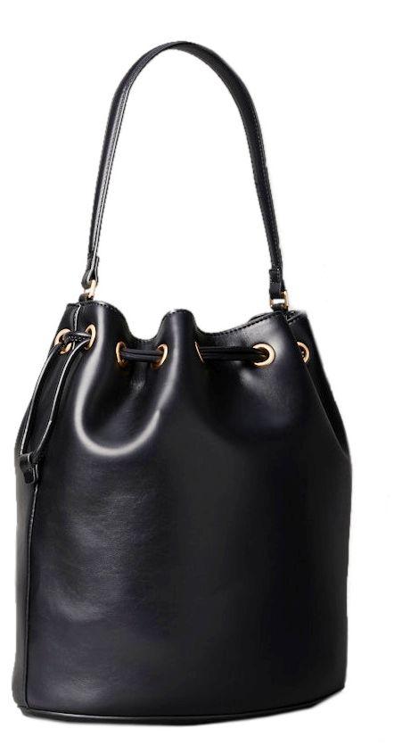 Calvin Klein Bucket Bag Raised CK Large Black 
