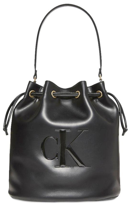 Calvin Klein Bucket Bag Raised CK Large Black