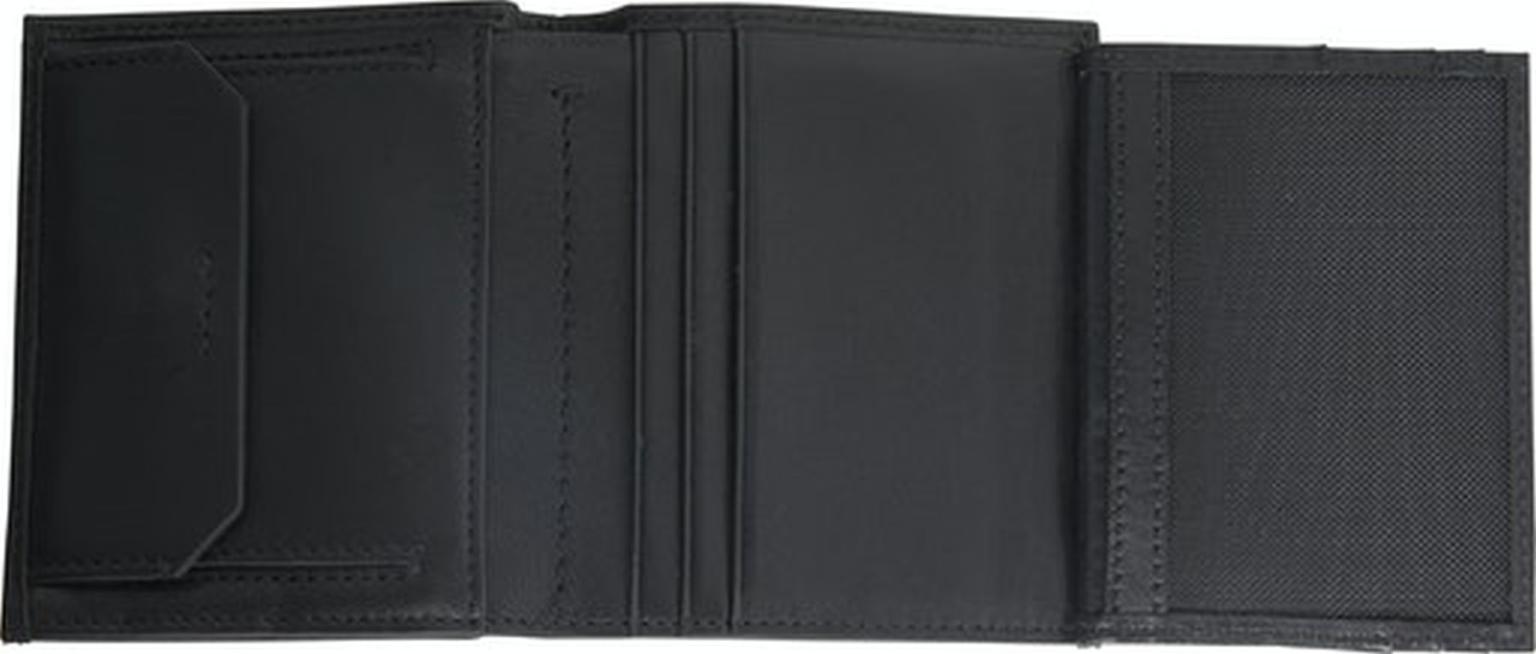 Black Perfed W/Coin Schwarz 6CC CK Trifold Klein Herrengeldtasche Calvin