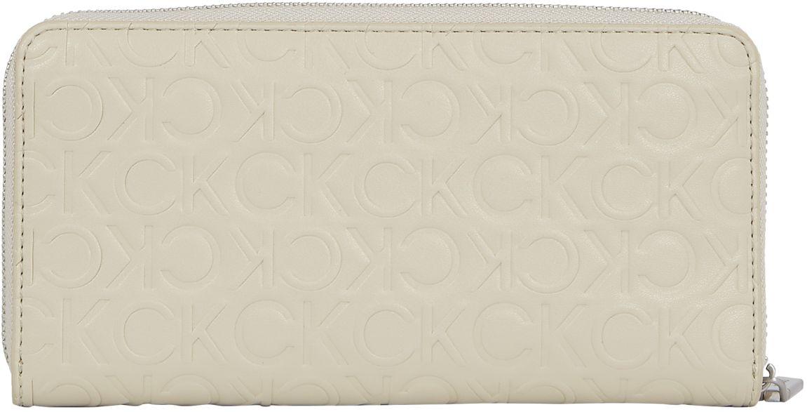 Calvin Klein CK Must Wallet Stoney Beige Monogrammprägung Langbörse