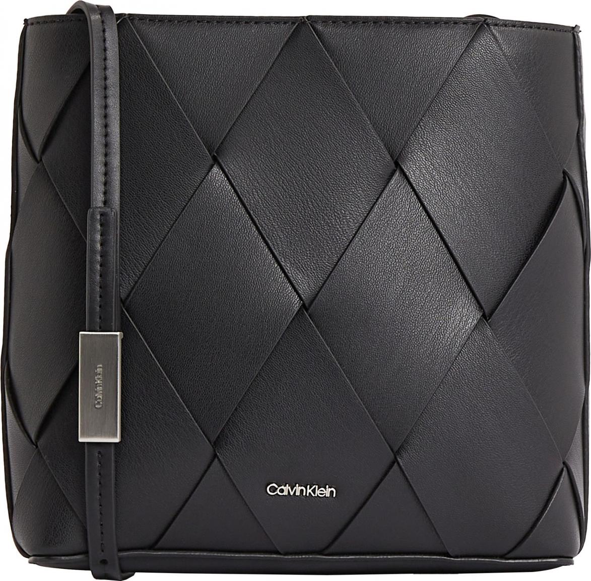 Calvin Klein Crossovertasche Small Woven Square schwarz
