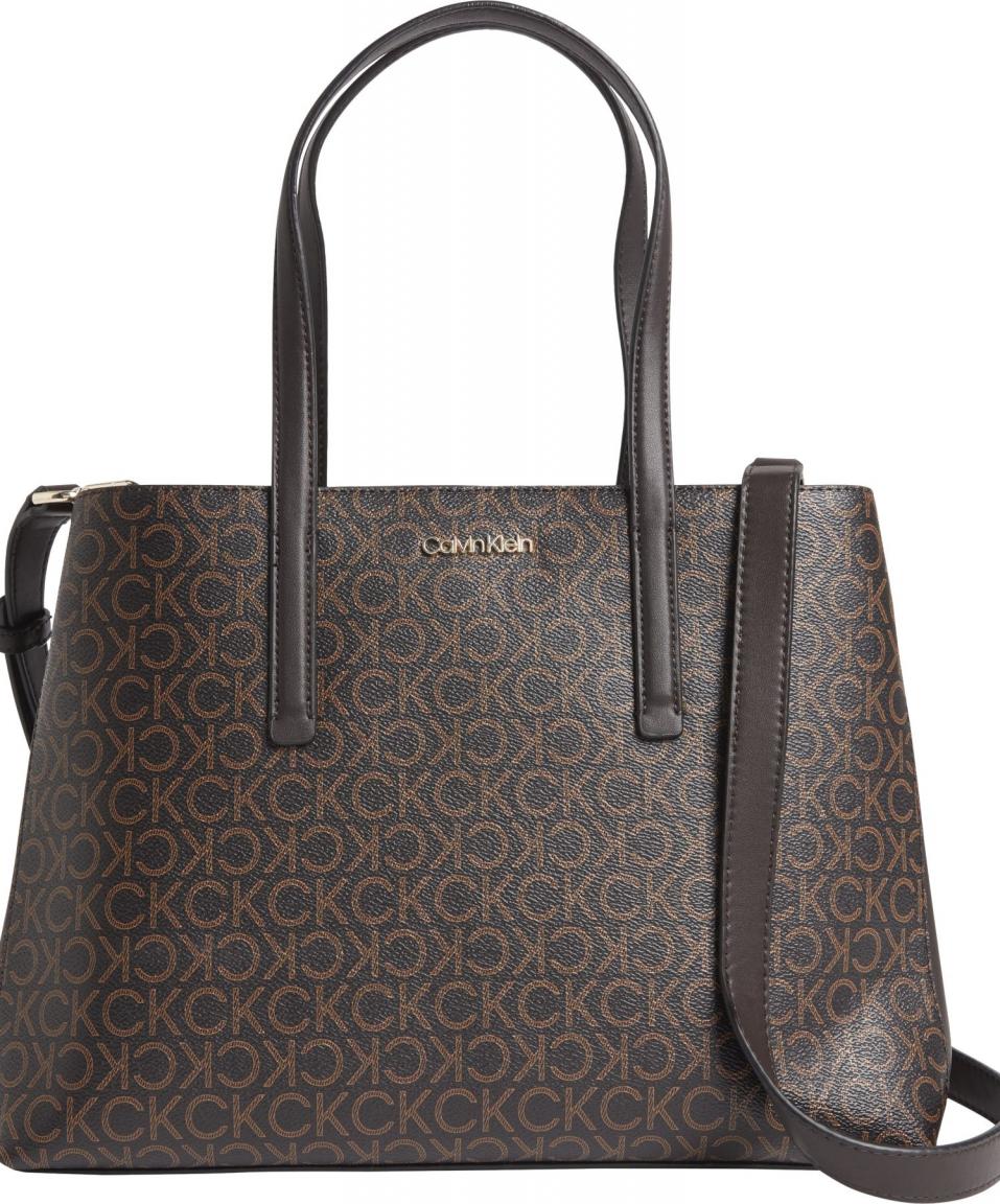 Calvin Klein Henkeltasche Must Tote Crossover Brown Mono