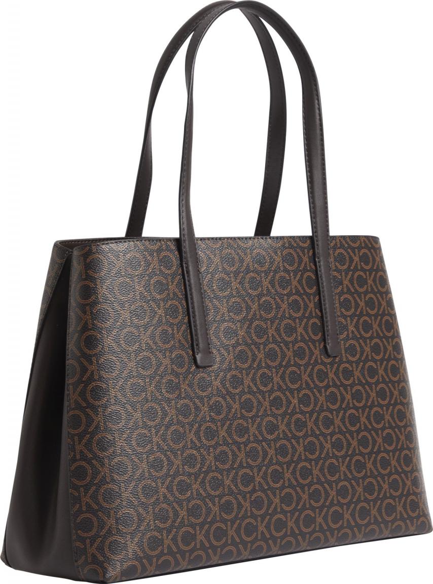 Calvin Klein Henkeltasche Must Tote Crossover Brown Mono