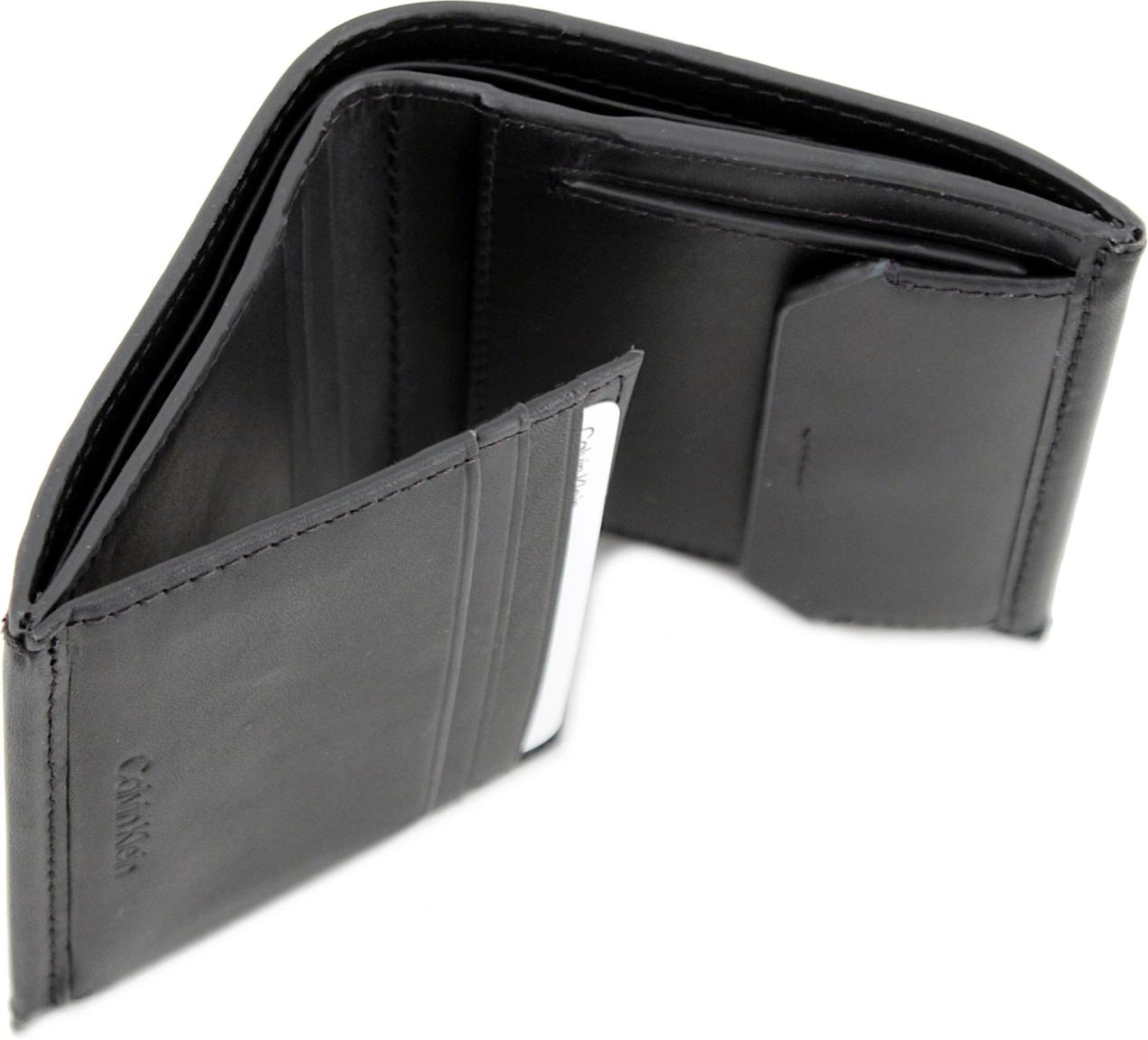 Calvin Klein Hochformat Börse Herren Duo Stitch Trifold Black