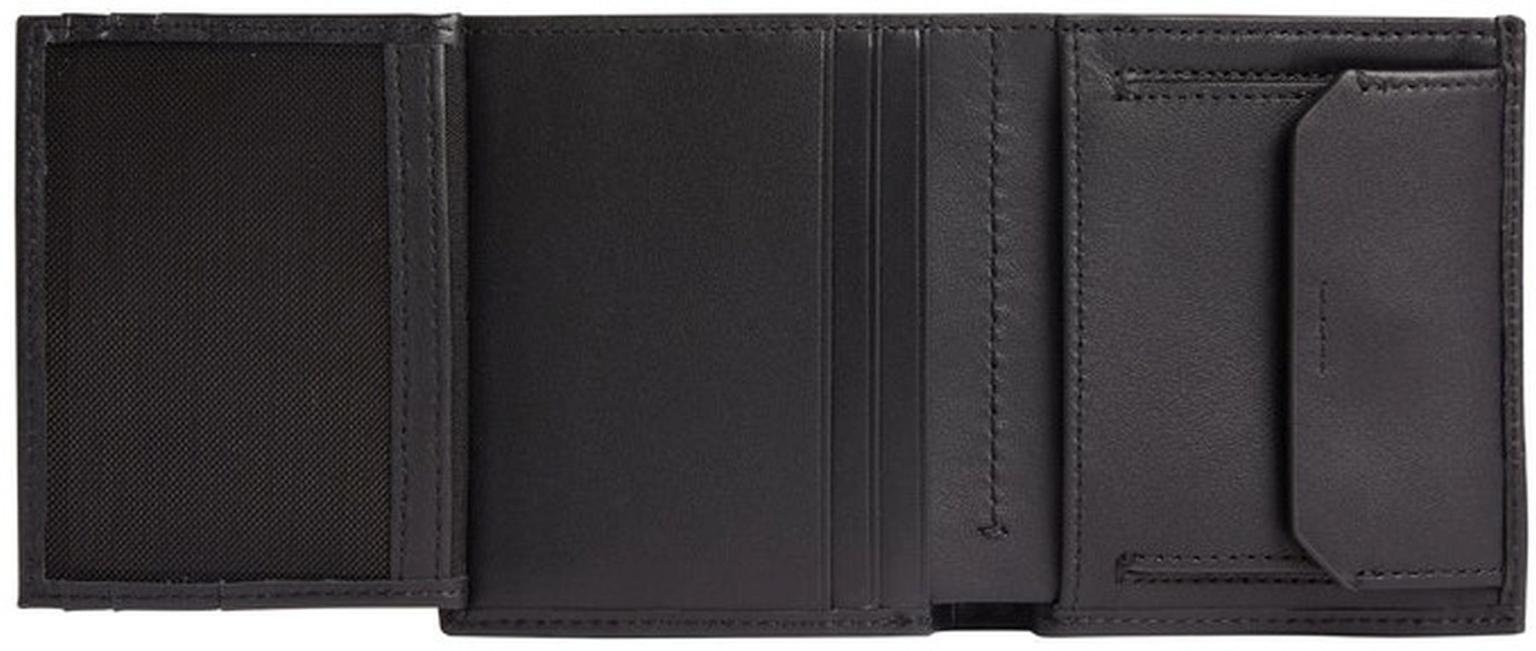 Calvin Klein Hochformat Börse Herren Subtile Mono Trifold CC Coin Black Mono matt