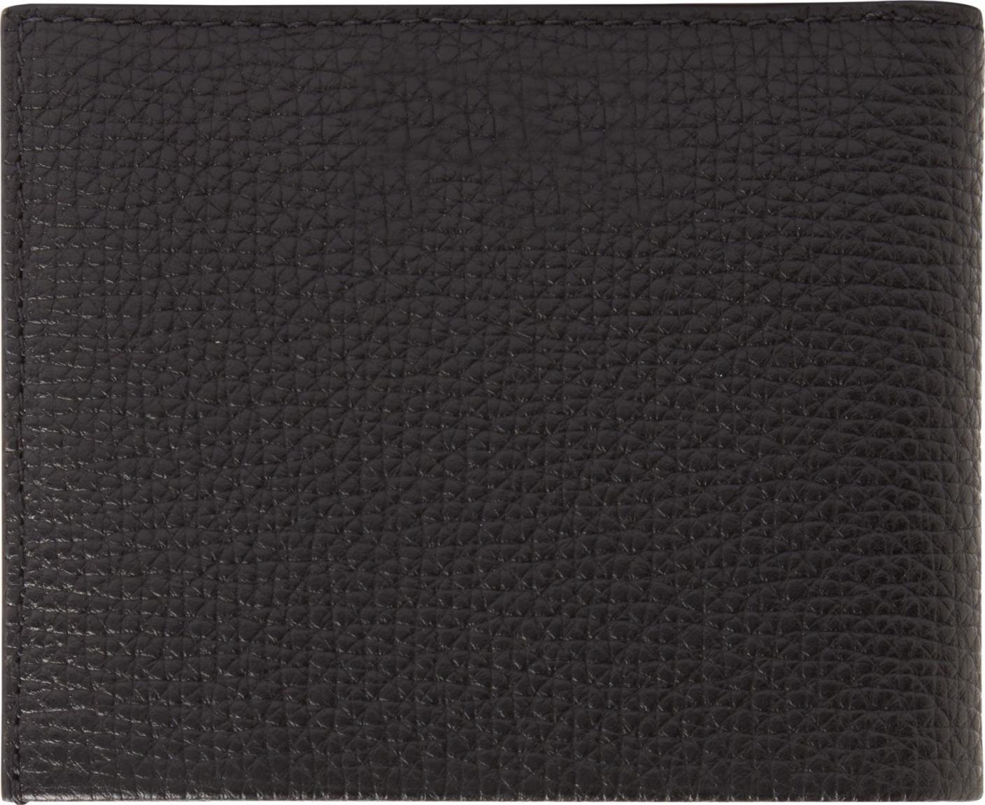 Calvin Klein Minimalism Bifold Herrenbörse genarbtes Leder schwarz