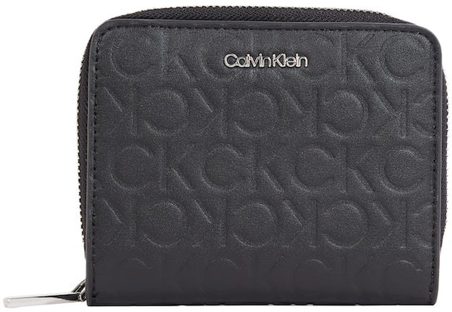 Calvin Klein Must Wallet Emboss kompaktes Damenportmonee Black Schutz