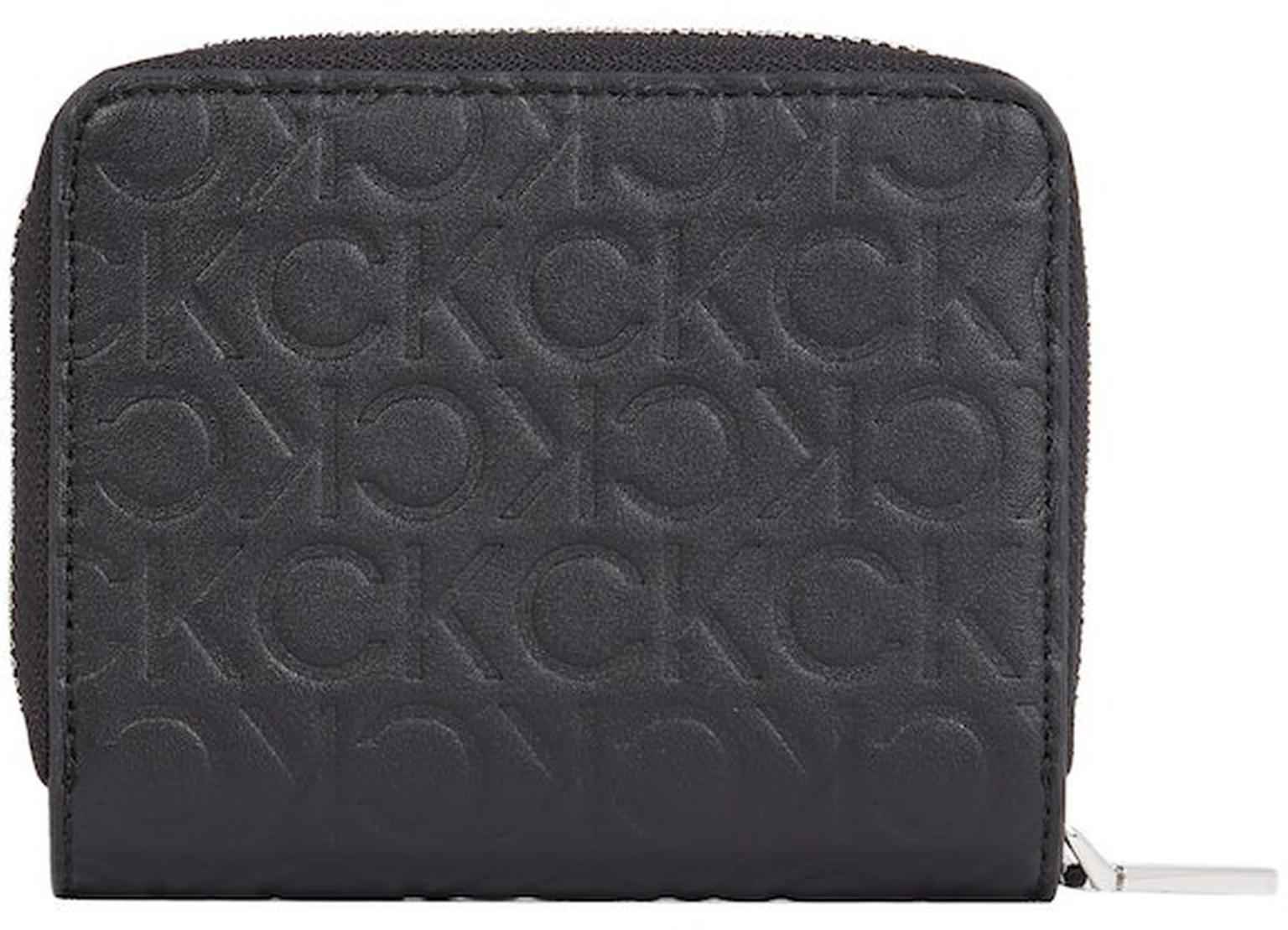 Calvin Klein Must Wallet Emboss kompaktes Damenportmonee Black Schutz