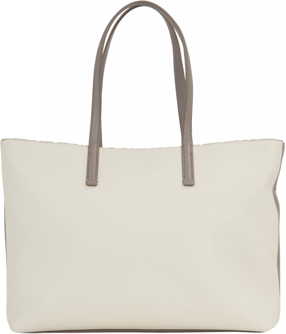 Calvin Klein Shoppertasche Color Block beige taupe Anhänger