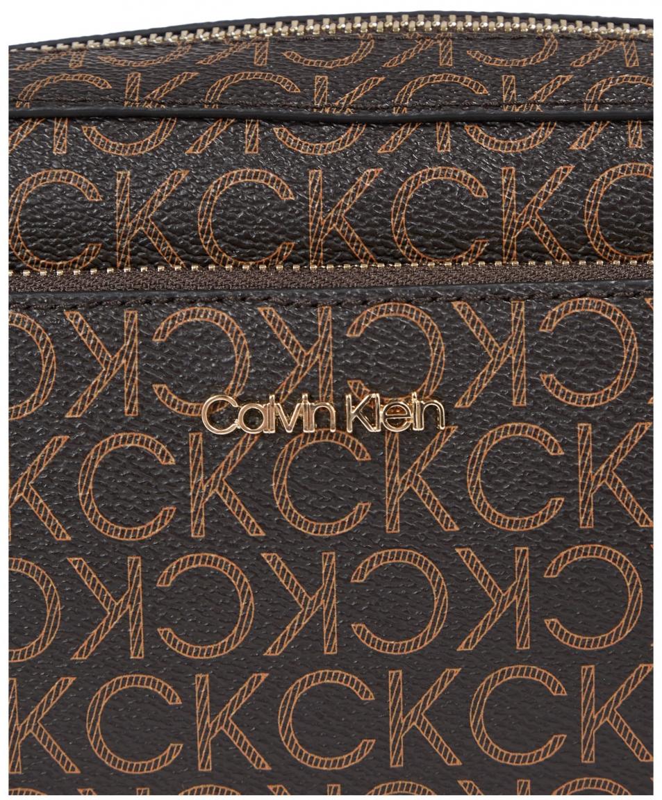 Calvin Klein Umhängetasche CK Must Brown Mono Logoprint dunkelbraun