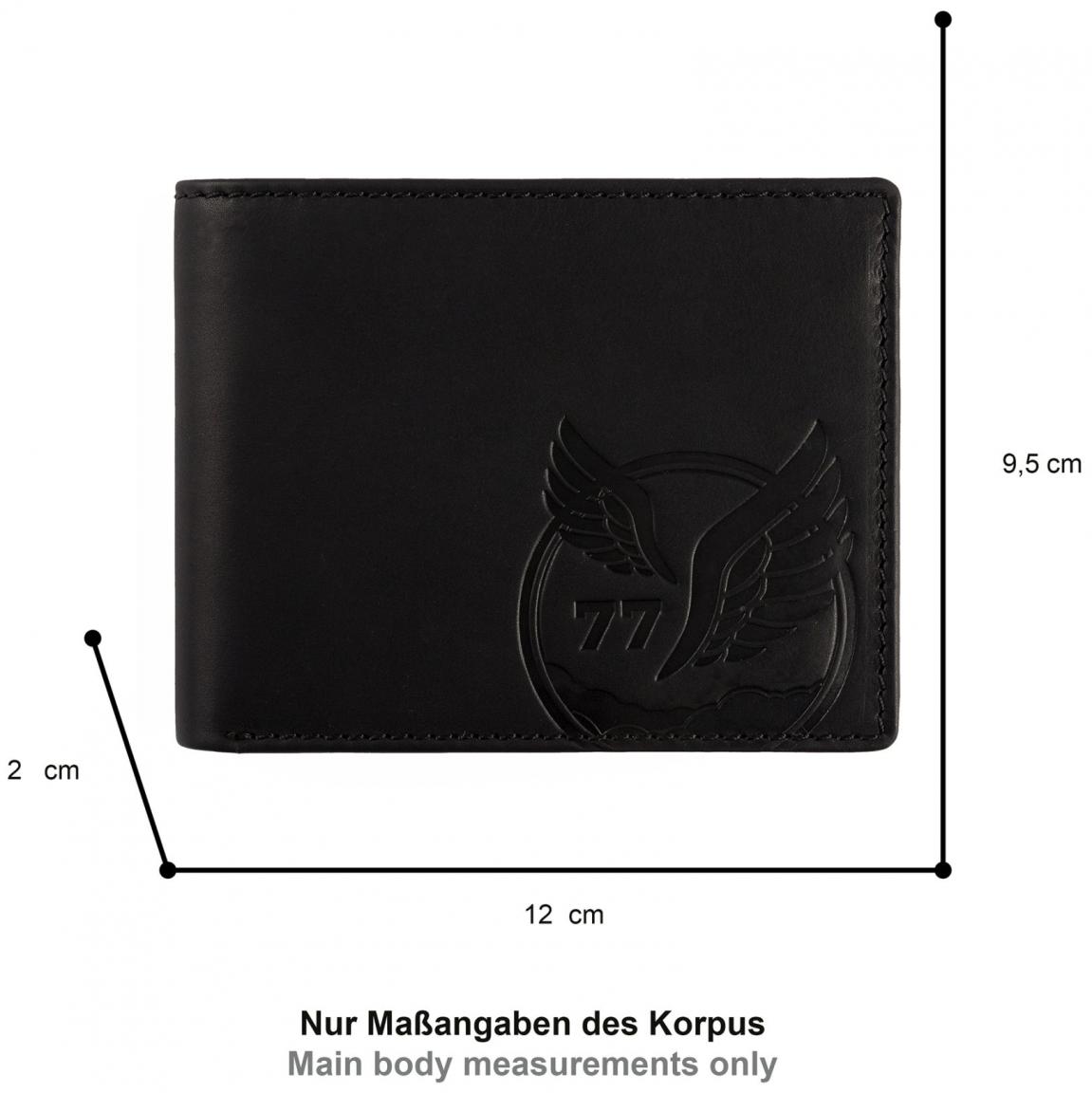 Camel Active Lederbörse Herren Querformat Nepal Black Prägung