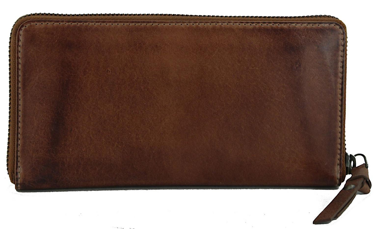 Camel Active Sullana Longbörse Woman Ringsleder Vintage Cognacbraun