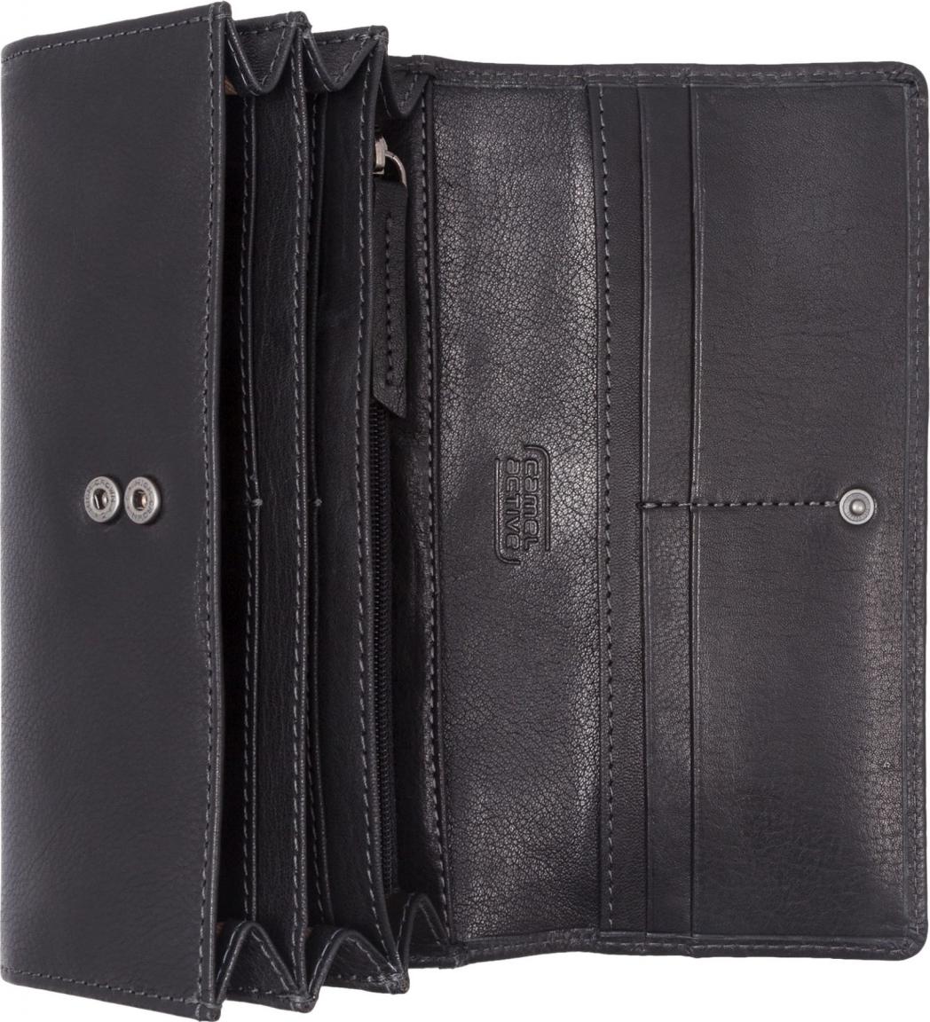 Camel Active Überschlagbörse Tarma Long Flap Wallet Black