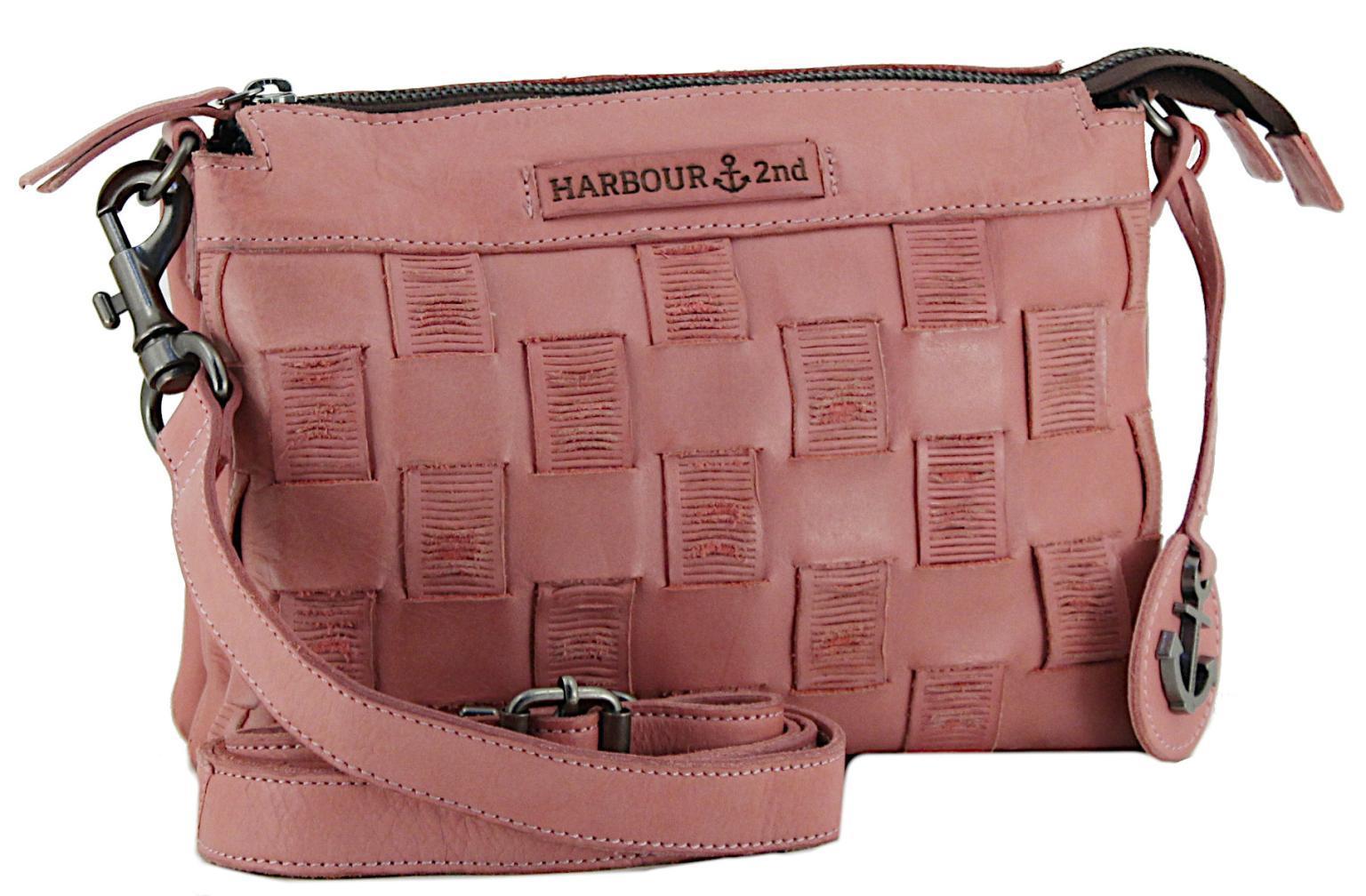 Caramel Schultertasche Leder Harbour 2nd Elisa Flechtdesign Hellbraun