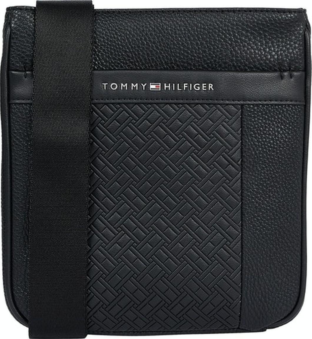 Central Mini Crossover Herrentasche Tommy Hilfiger Slim Markenprägung Black