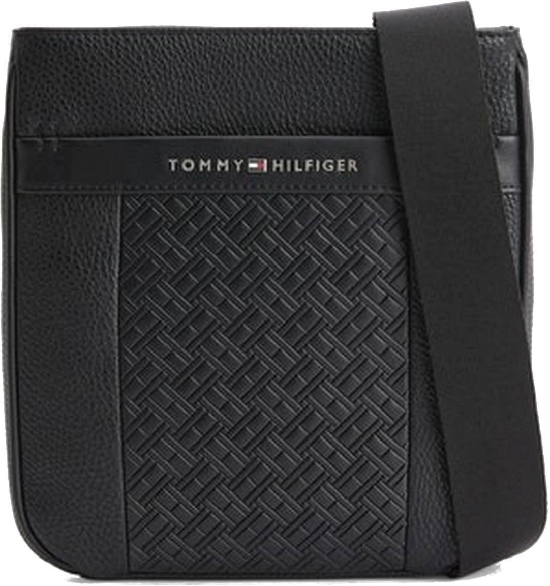 Central Mini Crossover Herrentasche Tommy Hilfiger Slim Markenprägung Black