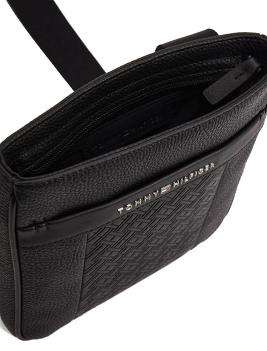 Central Mini Crossover Herrentasche Tommy Hilfiger Slim Markenprägung Black