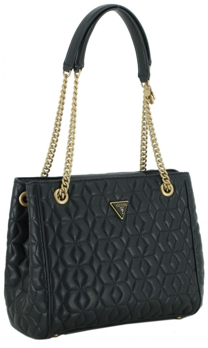 Chain Bag Guess Elenia Girlfriend Carryall schwarz gesteppt