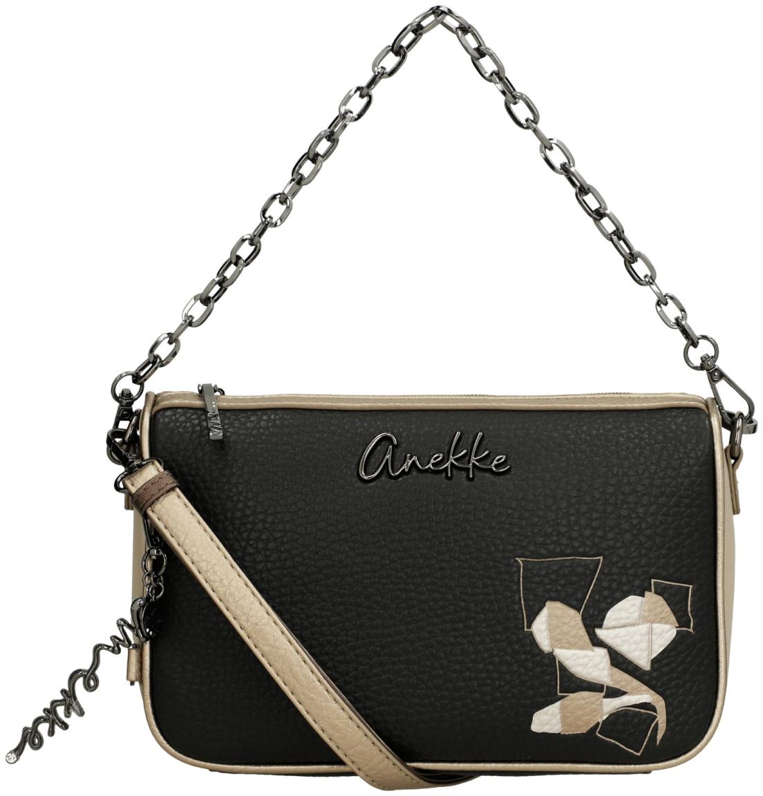 Chain Bag schwarz gold Anekke Essentials Metallkette