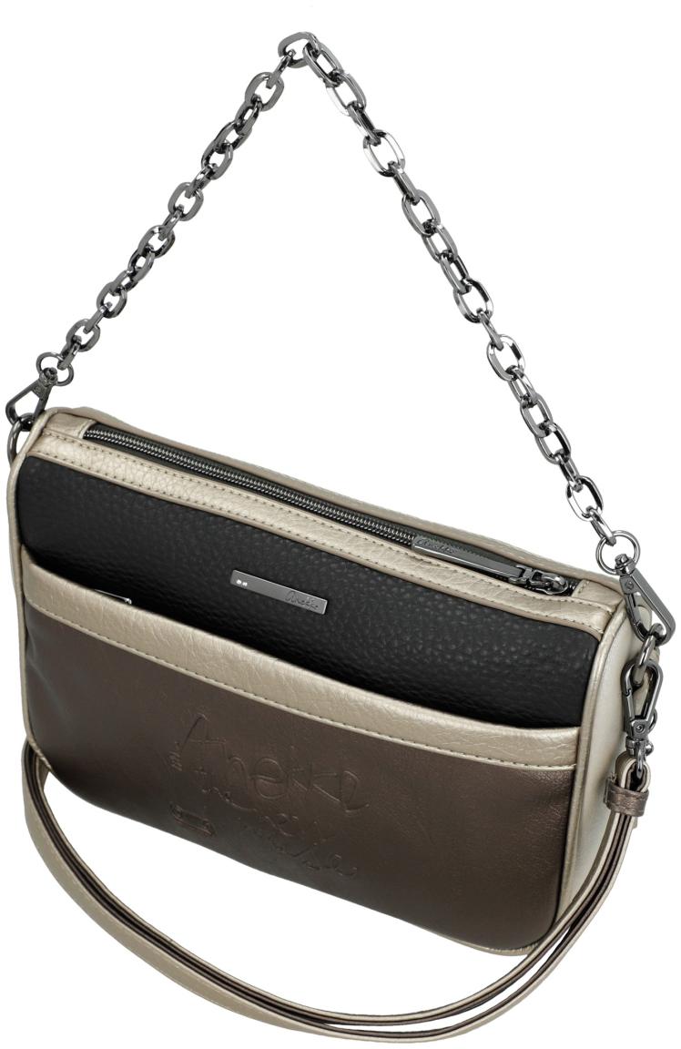 Chain Bag schwarz gold Anekke Essentials Metallkette