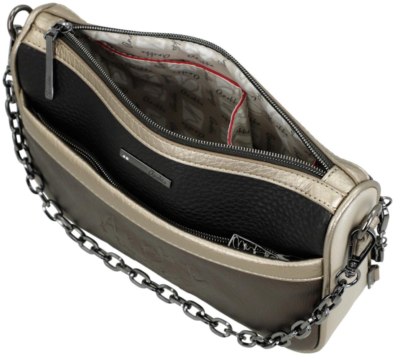 Chain Bag schwarz gold Anekke Essentials Metallkette
