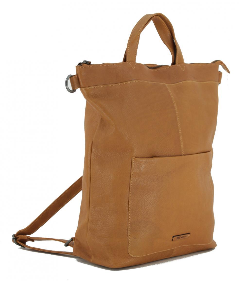Charles Curry Lederrucksack dunkelgelb ocker 365 d.a.y.s
