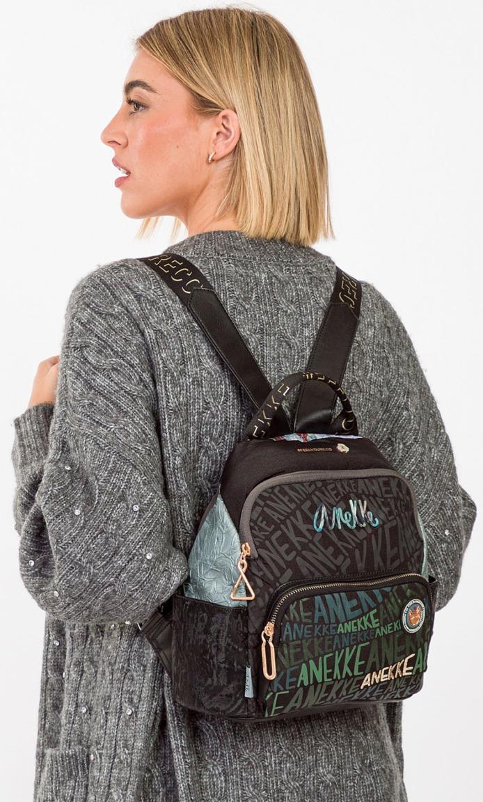 Citybackpack Anekke Nature Woods Logoprint dunkelbunt Eco Friendly