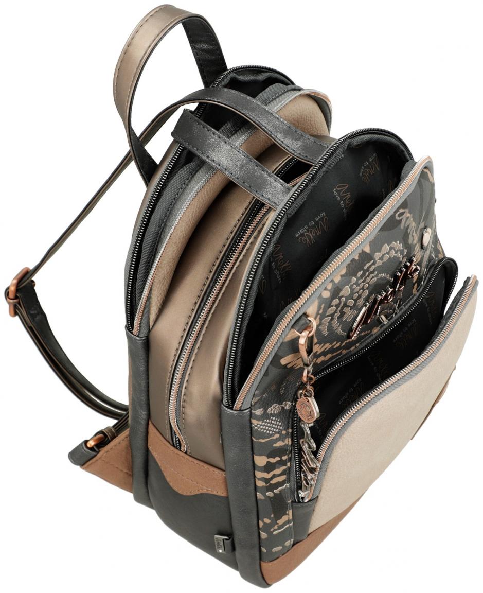 Citybackpack Herbstfarben Anekke Real Smart beige braun