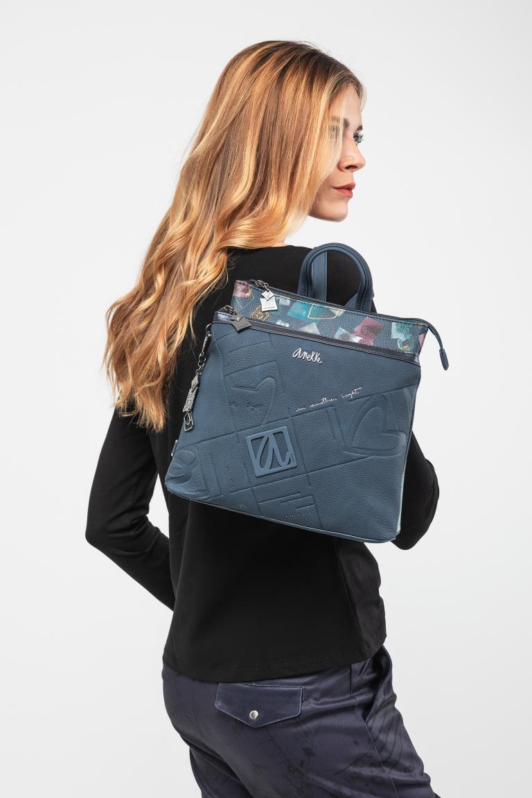 Citybackpack dunkelblau Anekke Real Evolution Prägung