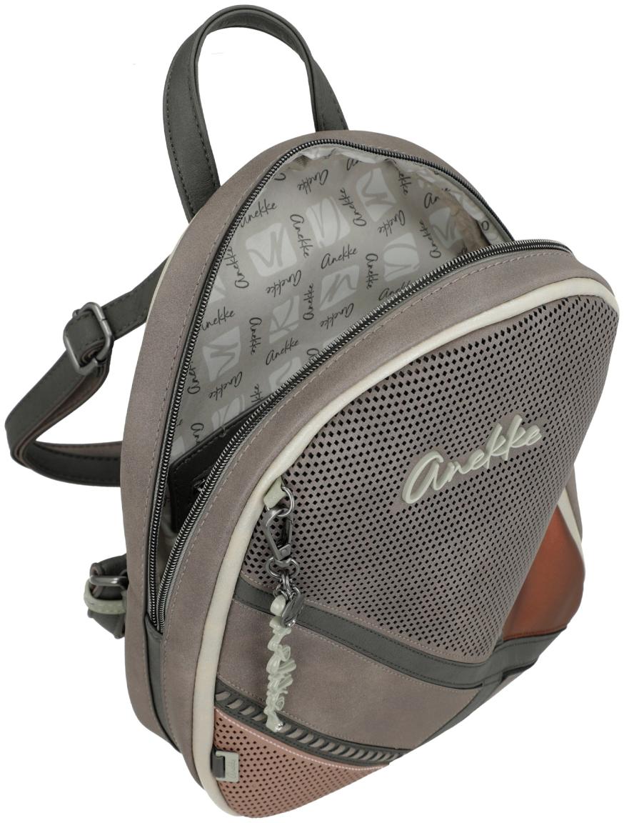 Citybackpack mit Stanzmuster taupe Anekke Sophia Symmetra