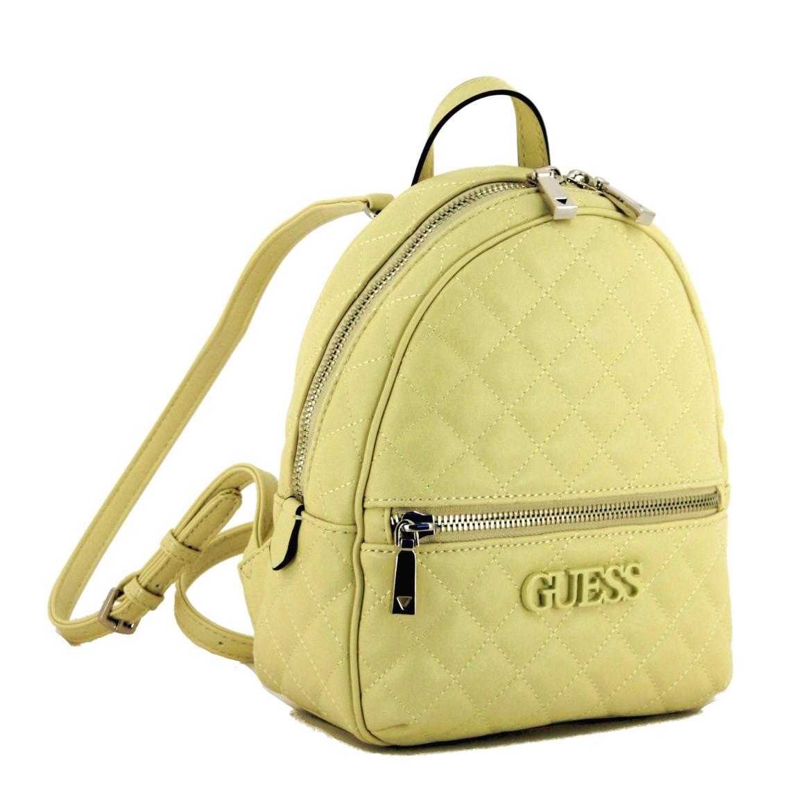 Cityrucksack Guess Elliana Backpack yellow Steppnähte hellgelb Bags