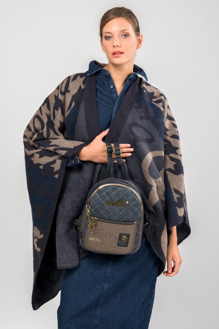 Cityrucksack Anekke Boutique dunkelblau Steppnähte Mademoiselle