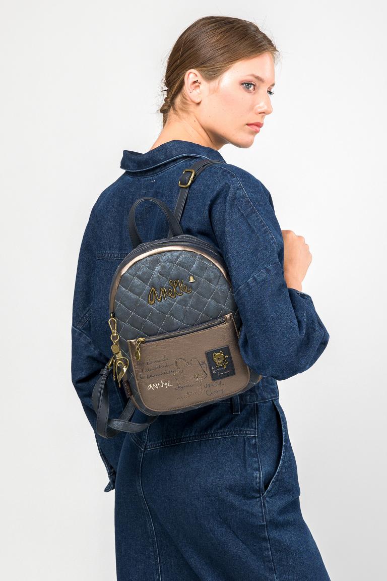 Cityrucksack Anekke Boutique dunkelblau Steppnähte Mademoiselle