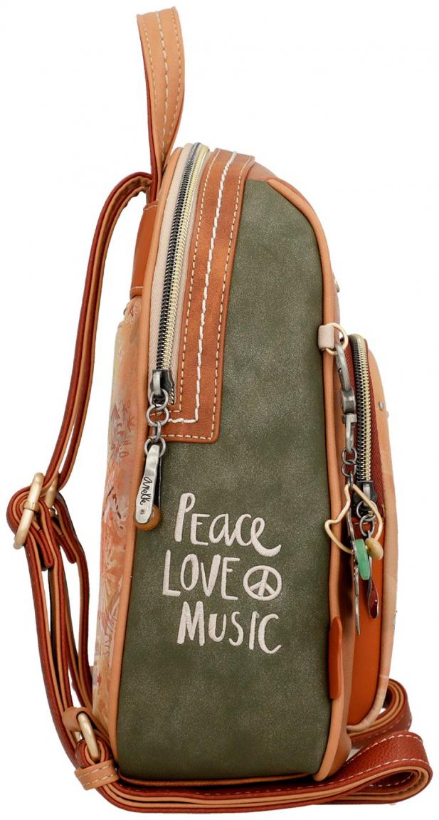 Cityrucksack Anekke Peace & Love Camel Hippie San Francisco