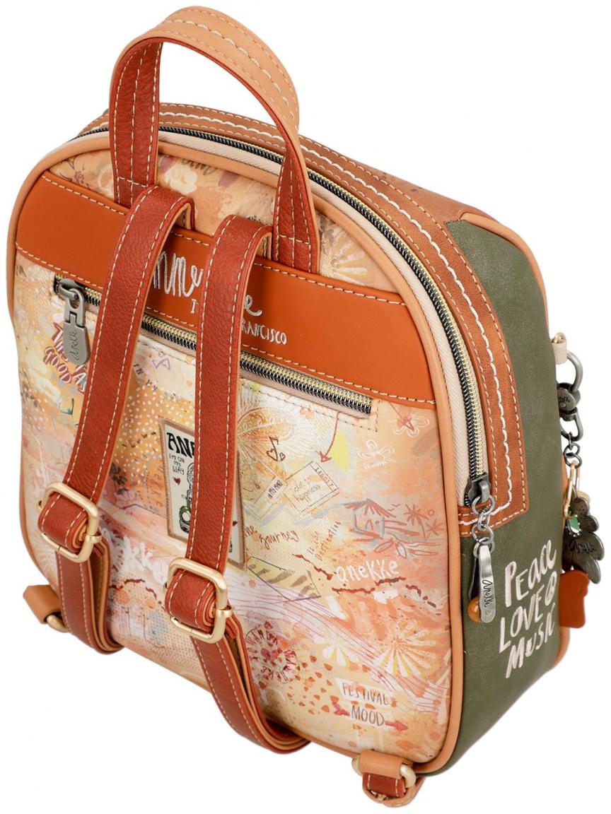 Cityrucksack Anekke Peace & Love Camel Hippie San Francisco