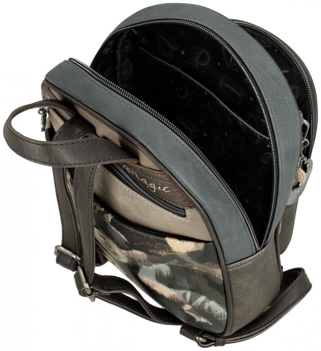 Cityrucksack Anekke Real Stickerei beige taupe Glitzer Nieten
