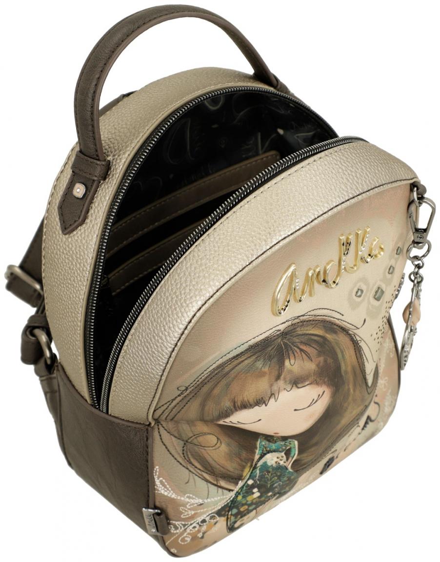 Cityrucksack Anekke Real metallische Brauntöne Traumland
